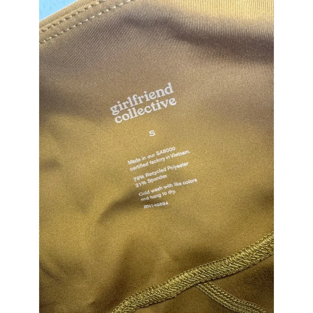 Girlfriend Collective Bike Shorts Womens S‎ Ochre Mustard Good Condition